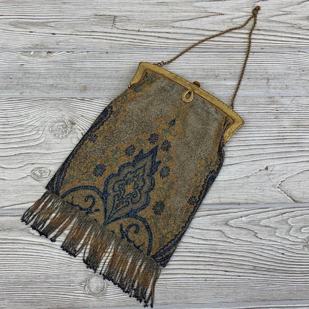 Vintage Beaded Parisian Flapper Purse/Handbag (HG)